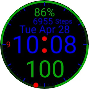 Blue Stealth w/ HR & Steps Screenshot 1