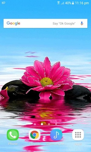 Shiny Pink Flower LWP Screenshot 1