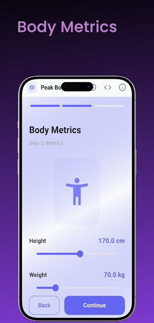 Peak Body - BMI Calculator Screenshot 2