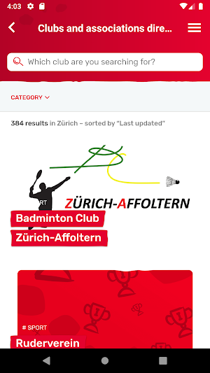 Localcities. Swiss municipalities Screenshot 2