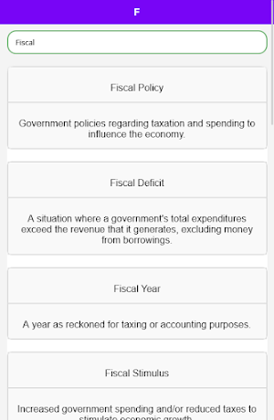 Economics Dictionary Screenshot 3