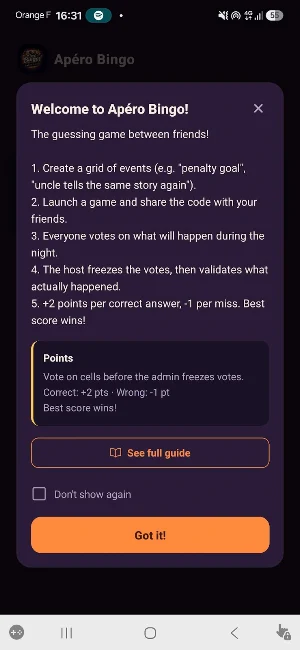 Apero Bingo Screenshot 0