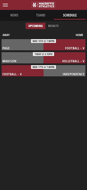 MacDuffie School Athletics Screenshot 2