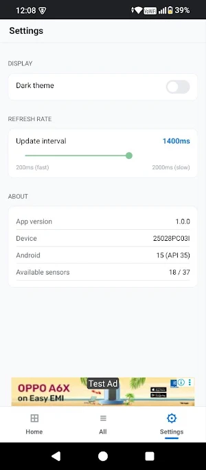 Android Sensor Scanner Toolkit Screenshot 2