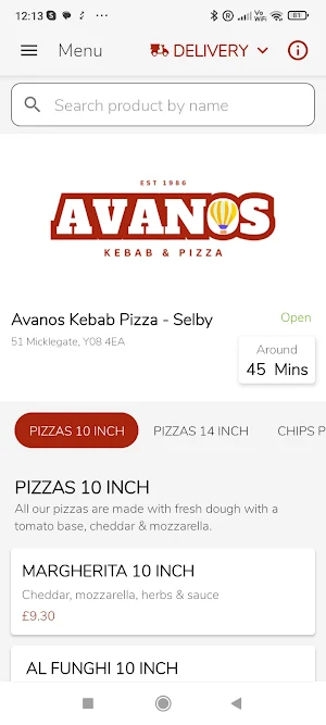 Avanos Kebab Pizza - Selby Screenshot 0