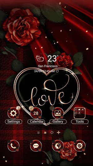 Red Tartan Heart - Wallpaper Screenshot 0