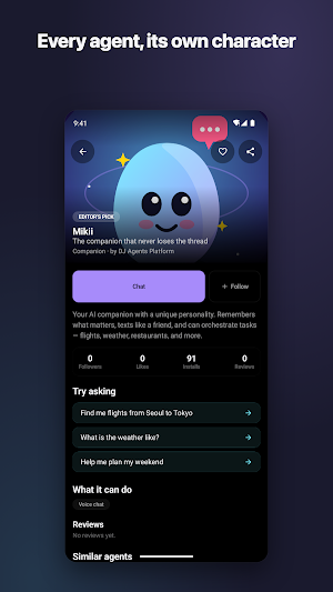 oozoo: Chat with AI agents Screenshot 3