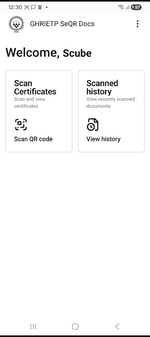 GHRIETP SeQR Scan Screenshot 2