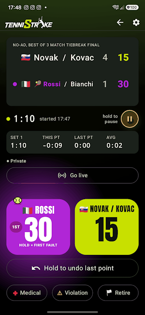 TenniStrike: Tennis Score Live Screenshot 2