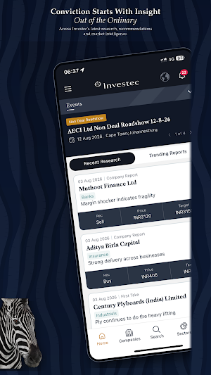 Investec Research Portal Screenshot 0