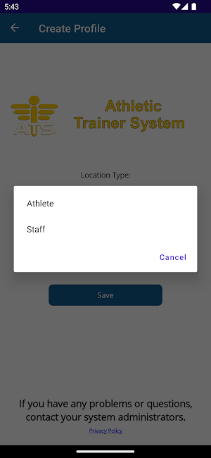 Athletic Trainer System (ATS) Screenshot 0