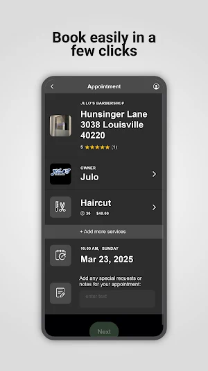 Julos barbershop Screenshot 2