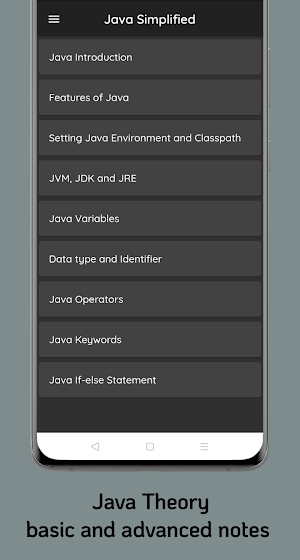 Java Simplified (Notes,Programming,Compiler) Screenshot 1