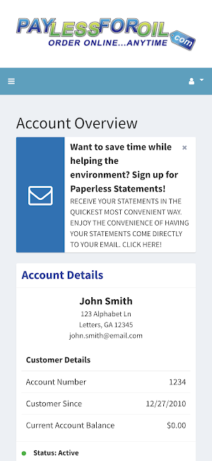 MyPLFOAccount Screenshot 1