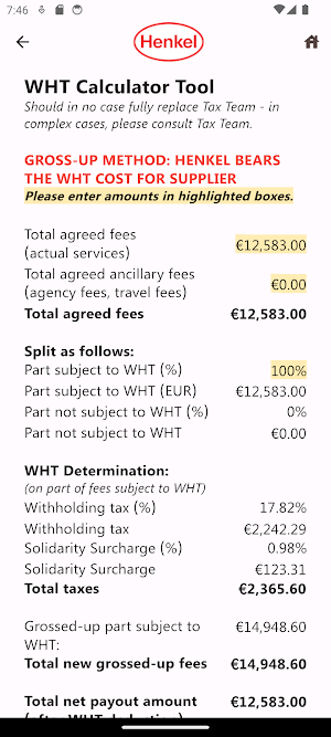 WHTax Screenshot 0