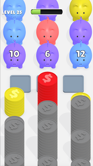 Fill the Piggy Bank Puzzle Screenshot 1