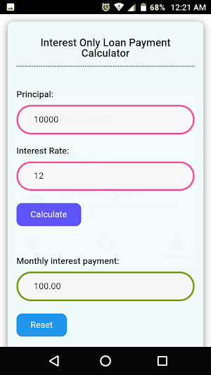 Interest Only Loan Payment Calculator Screenshot 3