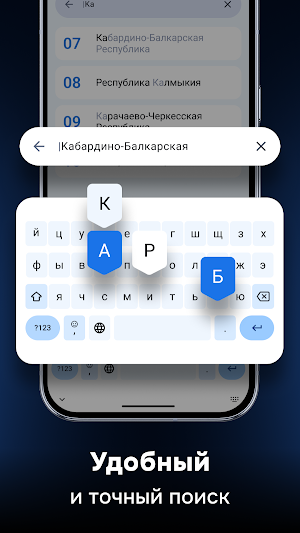 Коды регионов России Screenshot 1