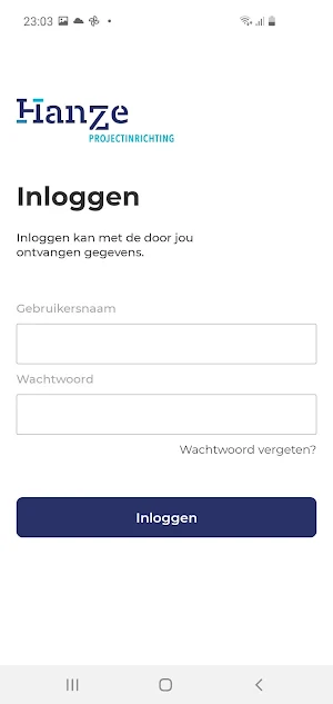 Hanze Projectinrichting Screenshot 0