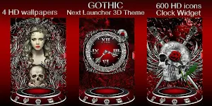 Gothic 3D Next Launcher Theme Screenshot 0