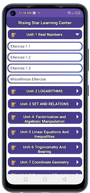 Federal Board 9th Class Math Screenshot 1