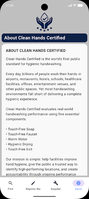 Clean Hands Certified Screenshot 2