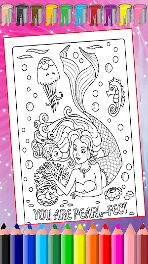 Mermaid Coloring:Mermaid Games Screenshot 3