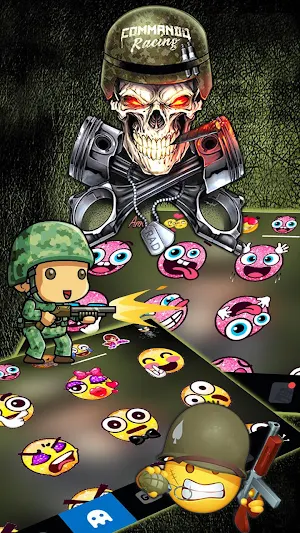 Skull Soldier Keyboard Theme Screenshot 3