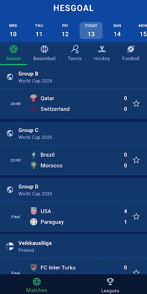 HesGoal Tv - Live Sports Screenshot 1