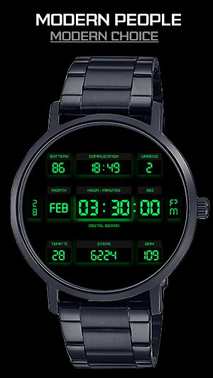 Digital Board Watch Face Screenshot 0