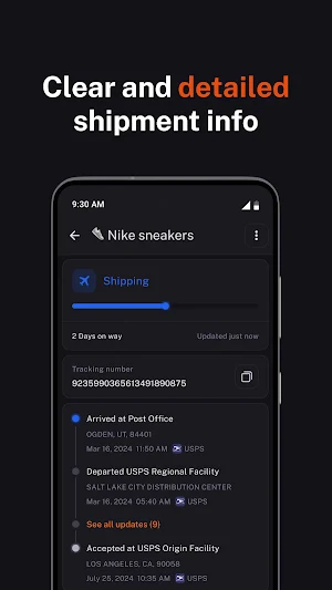 Packy Package Tracker Screenshot 1
