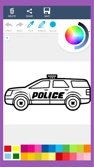 Police Car Coloring Book Screenshot 2