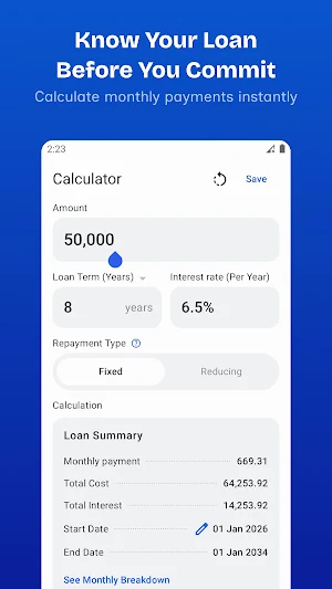 LoanMaster - Loan Calculator Screenshot 0