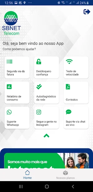 SBNET Telecom - App oficial Screenshot 1
