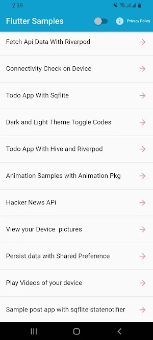 Flutter Tutorials And Samples Screenshot 0