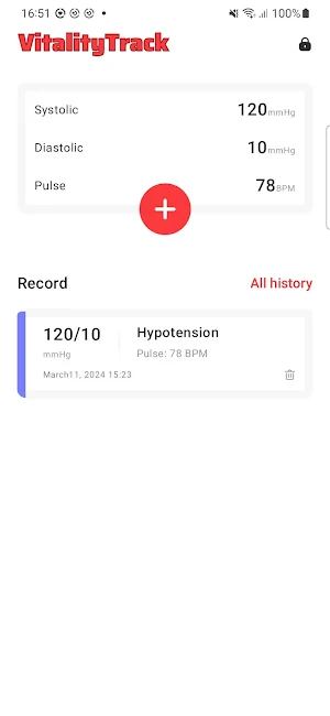 VitalityTrack - BP Screenshot 1