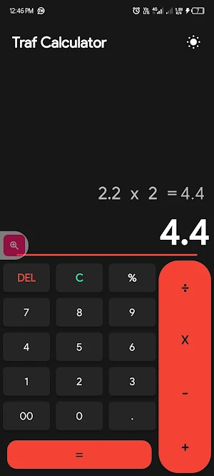 Traf Calculator Screenshot 2