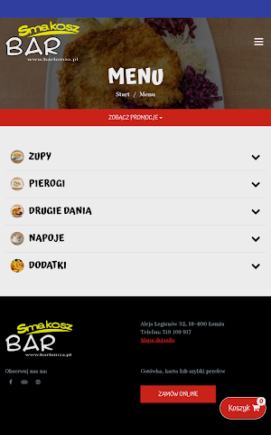 Bar Smakosz Łomża Screenshot 2
