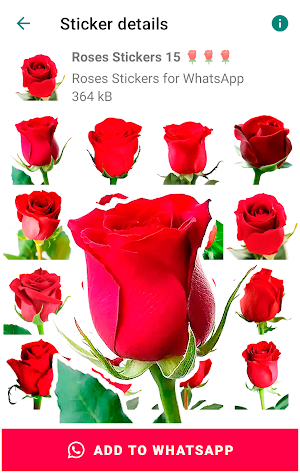 Roses stickers for WhatsApp Screenshot 0