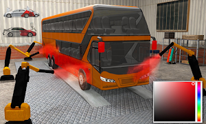 Smart Bus Wash Service: Gas Station Parking Games Screenshot 1