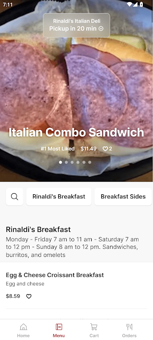 Rinaldi's Italian Deli Screenshot 1