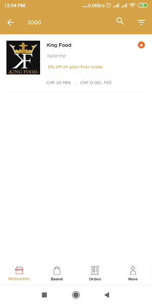 Kingfood Neuchâtel Screenshot 2