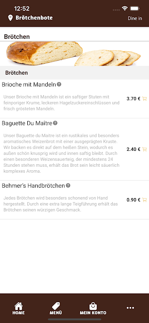 Brötchenbote Online Screenshot 2