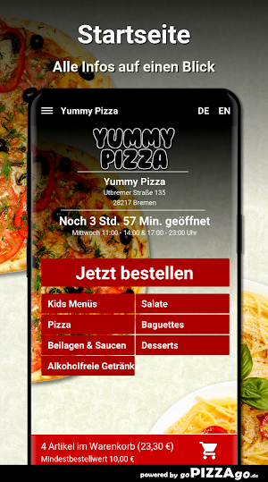 Yummy Pizza Bremen Screenshot 1
