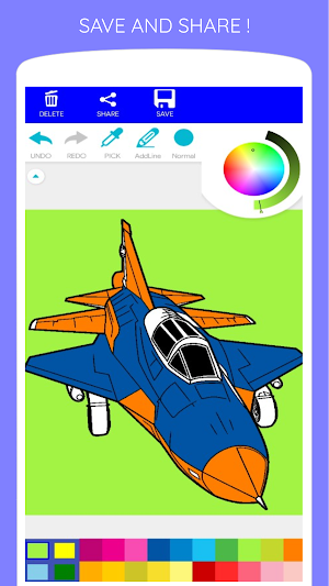 Battle Jet Fighter Coloring Screenshot 1
