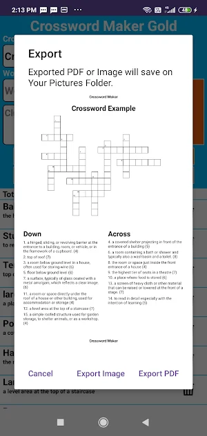 Crossword Maker Gold Screenshot 1