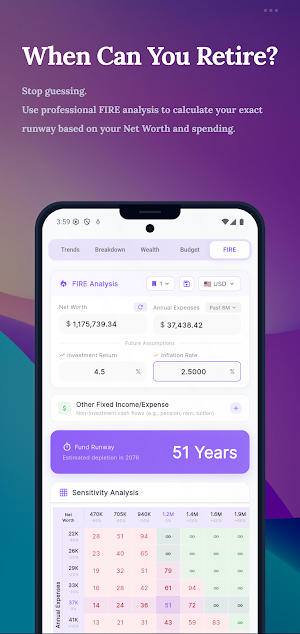 MoneyUp: Expense Tracker, FIRE Screenshot 1