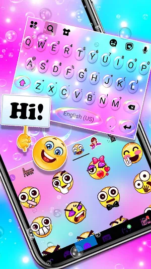 Color Bubbles Keyboard Theme Screenshot 2
