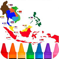 southeast Asia Coloring Map