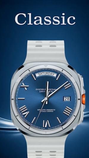 Luxury Prime Blue Watch Face Screenshot 3